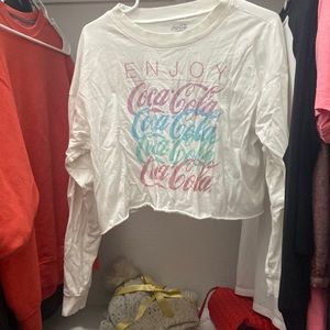 Coca Cola long sleeve crop top
